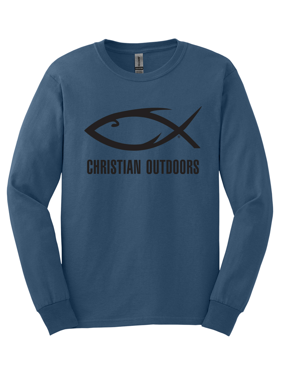 Christian Outdoors Gildan 2400 INDIGO BLUE w Black Ink copy